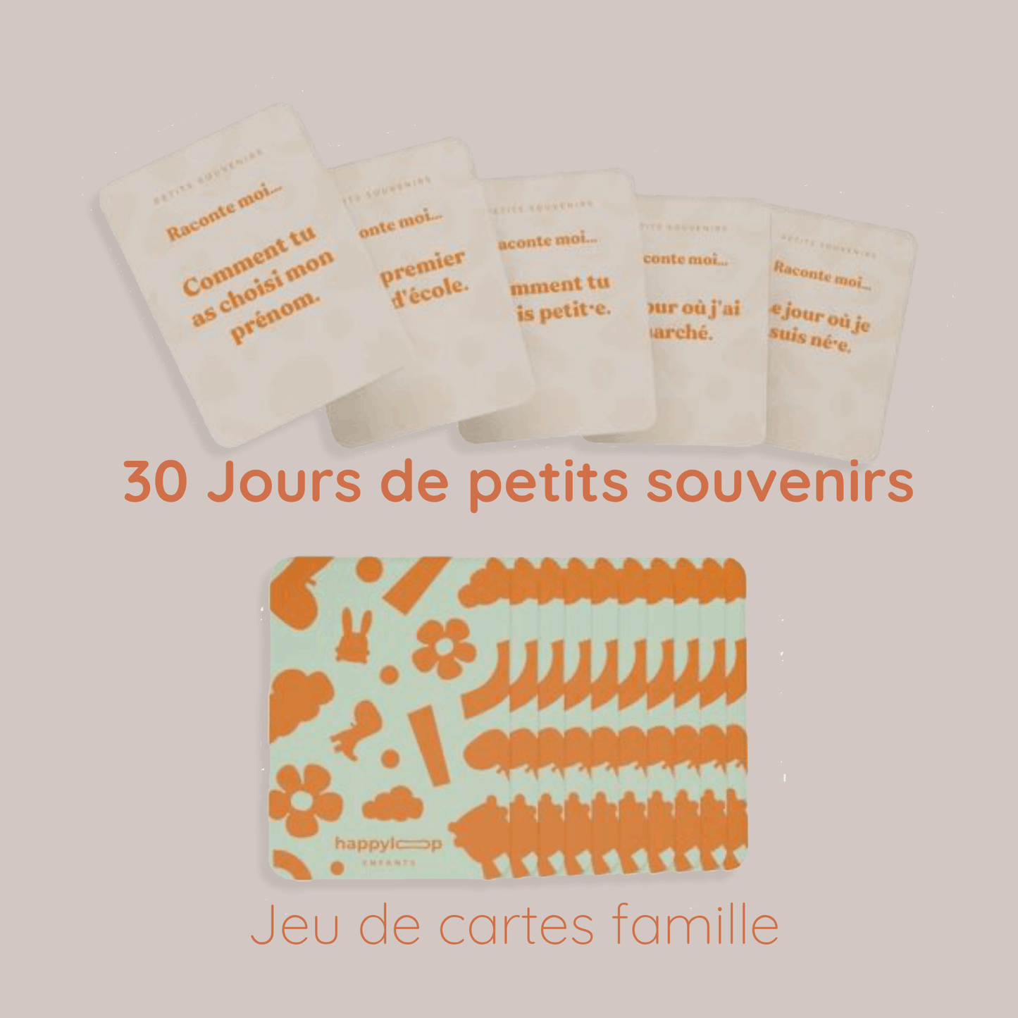 30 Jours de petits souvenirs | Jeu de cartes | Enfants & Famille - Routinea