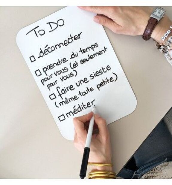 Ardoise magnétique blanche - Routinea