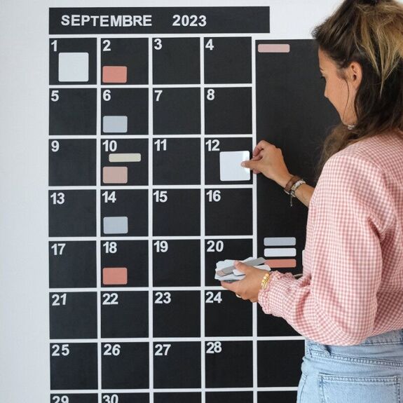 Calendrier mural magnétique - Planning mensuel - Routinea