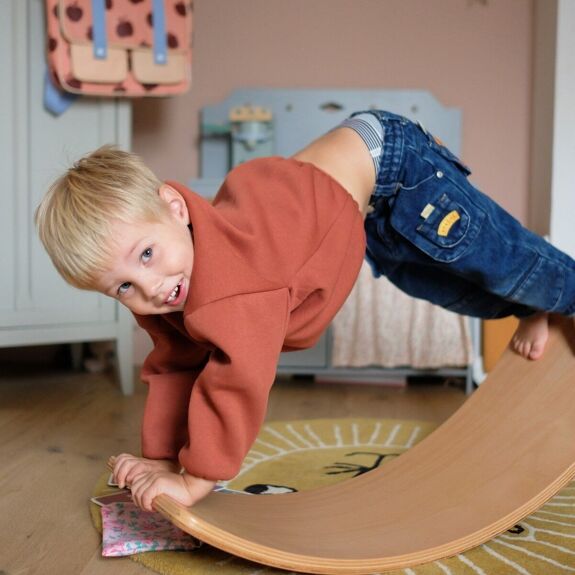Planche d'équilibre + 10 Cartes de Yoga - Routinea