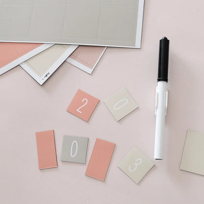 Calendrier mural magnétique annuel Ferflex® – Terracotta