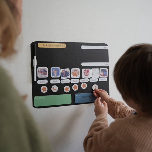 Tableau de routine du coucher enfant