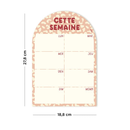 Cette semaine - Planning magnétique hebdomadaire Graou Rose ou Bleu - Routinea