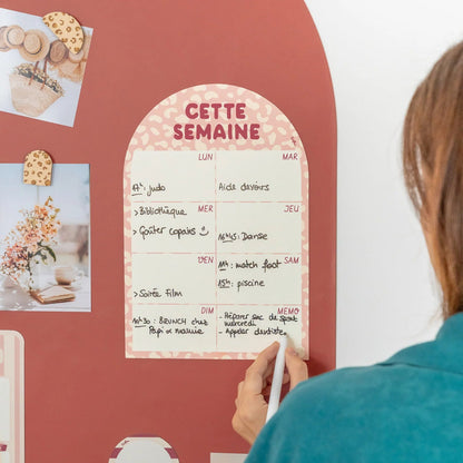 Cette semaine - Planning magnétique hebdomadaire Graou Rose ou Bleu - Routinea