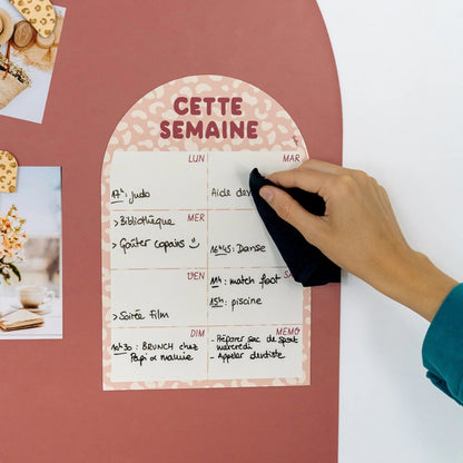 Cette semaine - Planning magnétique hebdomadaire Graou Rose ou Bleu - Routinea