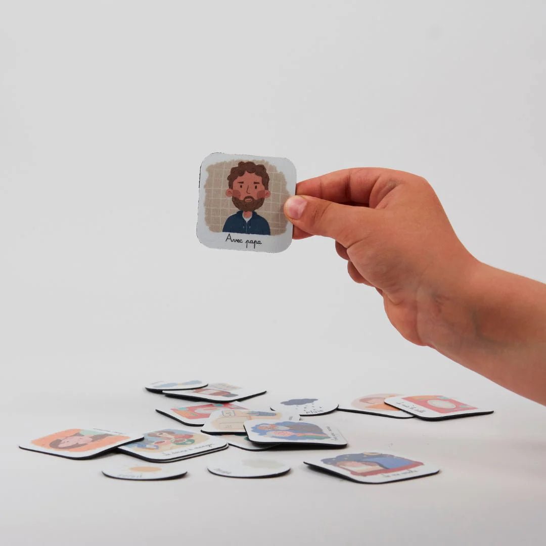 Jeu magnétique éducatif 'Ma routine magnétique du matin & du soir' (tableau en supplément) - Routinea