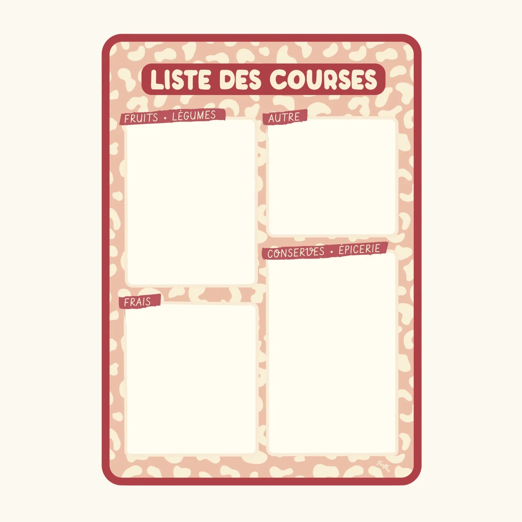 Liste de courses magnétique Graou - Simplification et organisation avec style! - Routinea