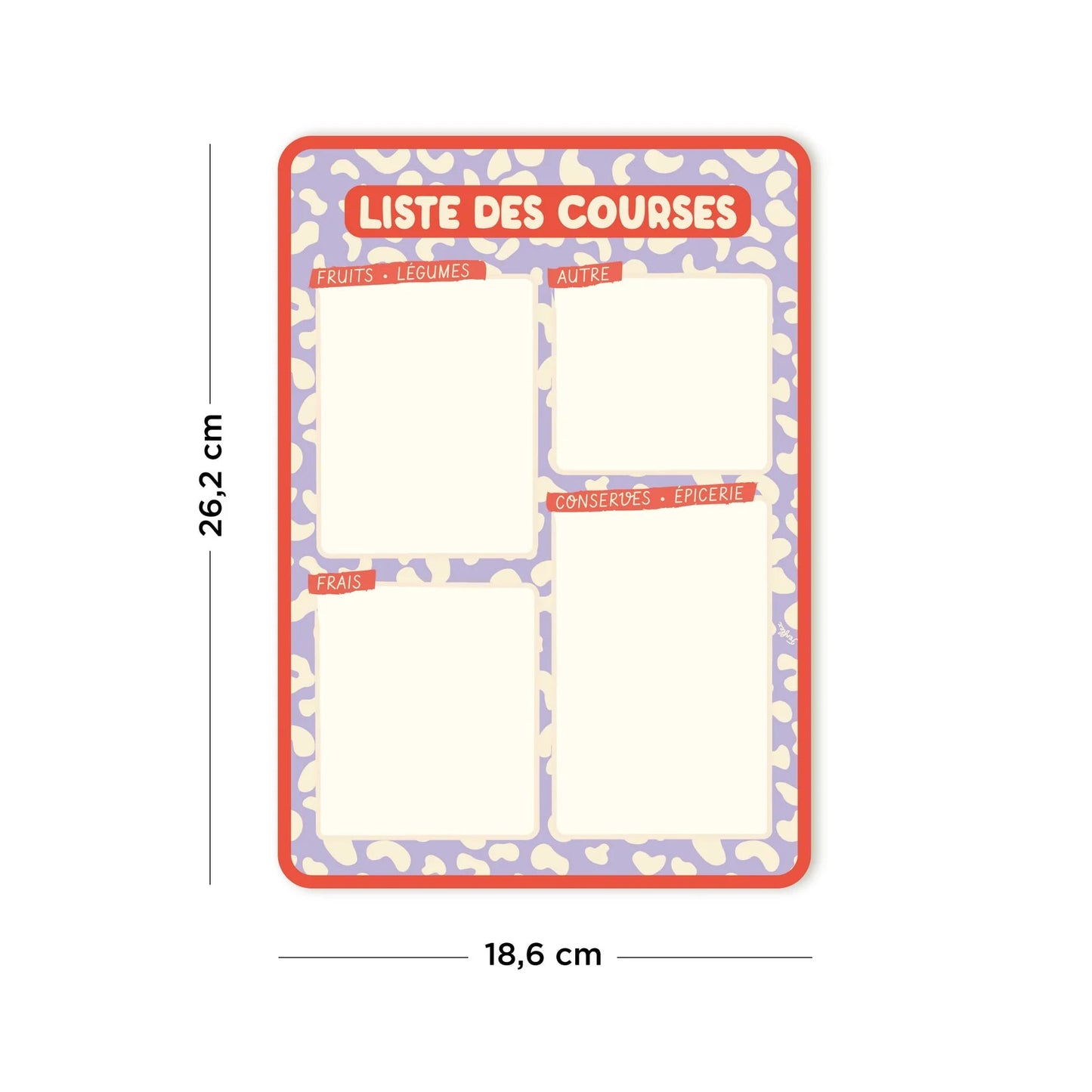 Liste de courses magnétique Graou - Simplification et organisation avec style! - Routinea