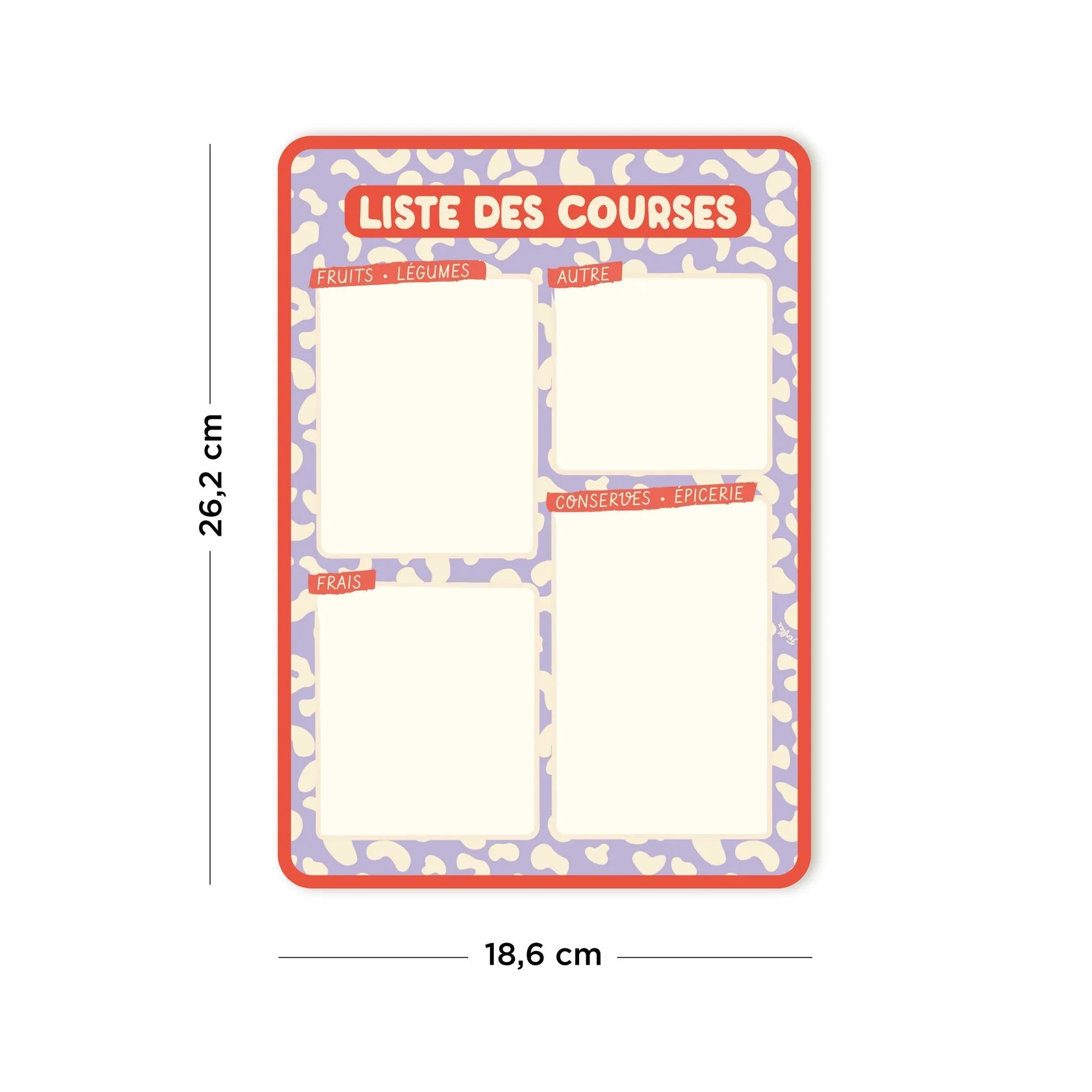 Liste de courses magnétique Graou - Simplification et organisation avec style! - Routinea