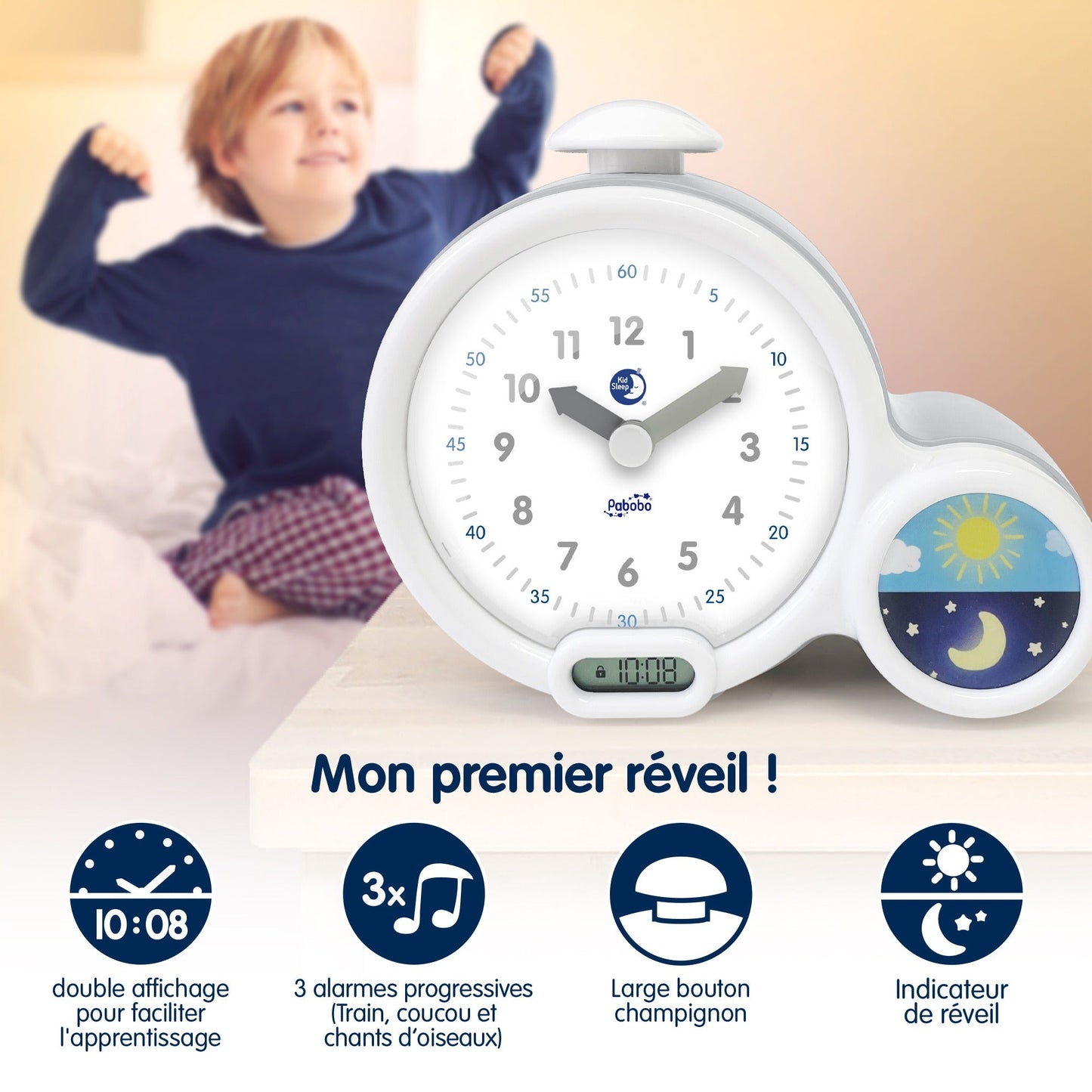 Mon 1er réveil Kid'Sleep Clock - Bleu - Routinea