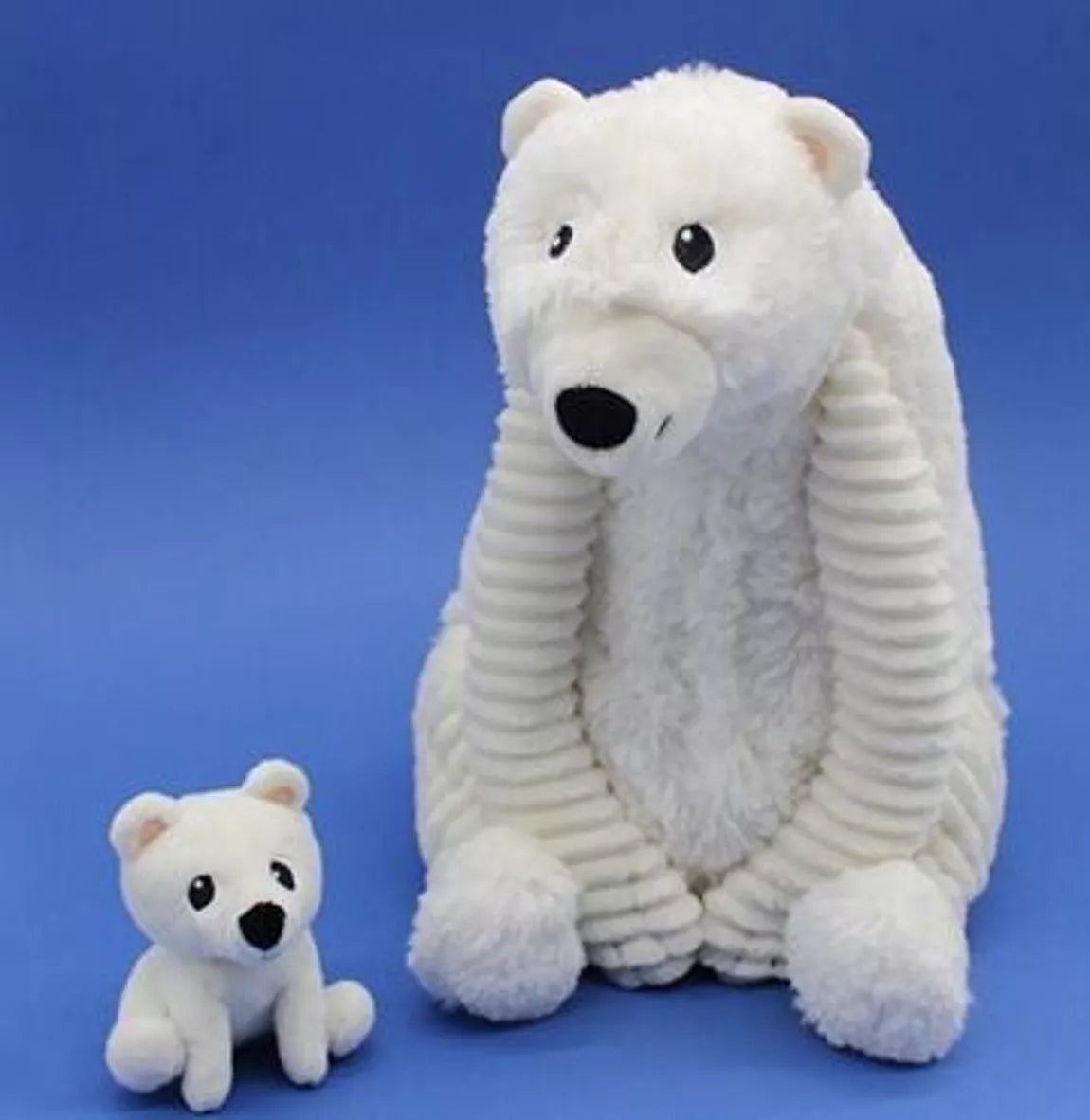 Peluche GROBIDOU L'OURS POLAIRE - Maman et bébé - 31cm - Routinea