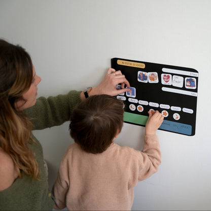 Tableau de routine du coucher enfant - Magnétique & évolutif - Routinea